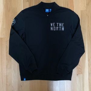Adidas Toronto Raptors Fleece Bomber Zip Up Size L